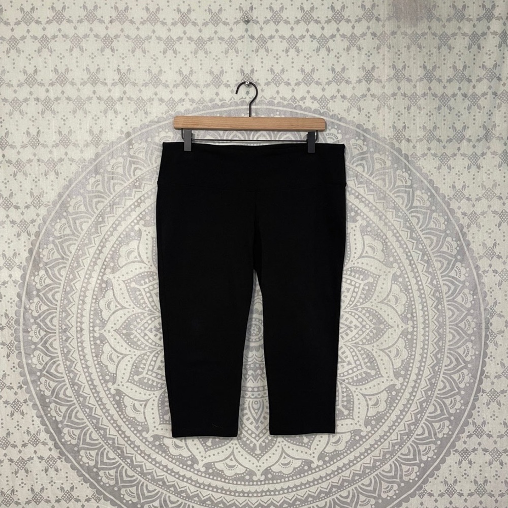 New $28 Bella + Canvas 0811 Cotton/Spandex Capri Fit Legging Black 2XL XXL